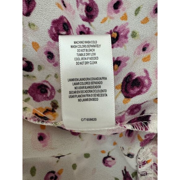 Gabby Skye Floral Print Smocked Waist Flounce Hem Dress Size 14 Summer Wedding - Picture 9 of 9